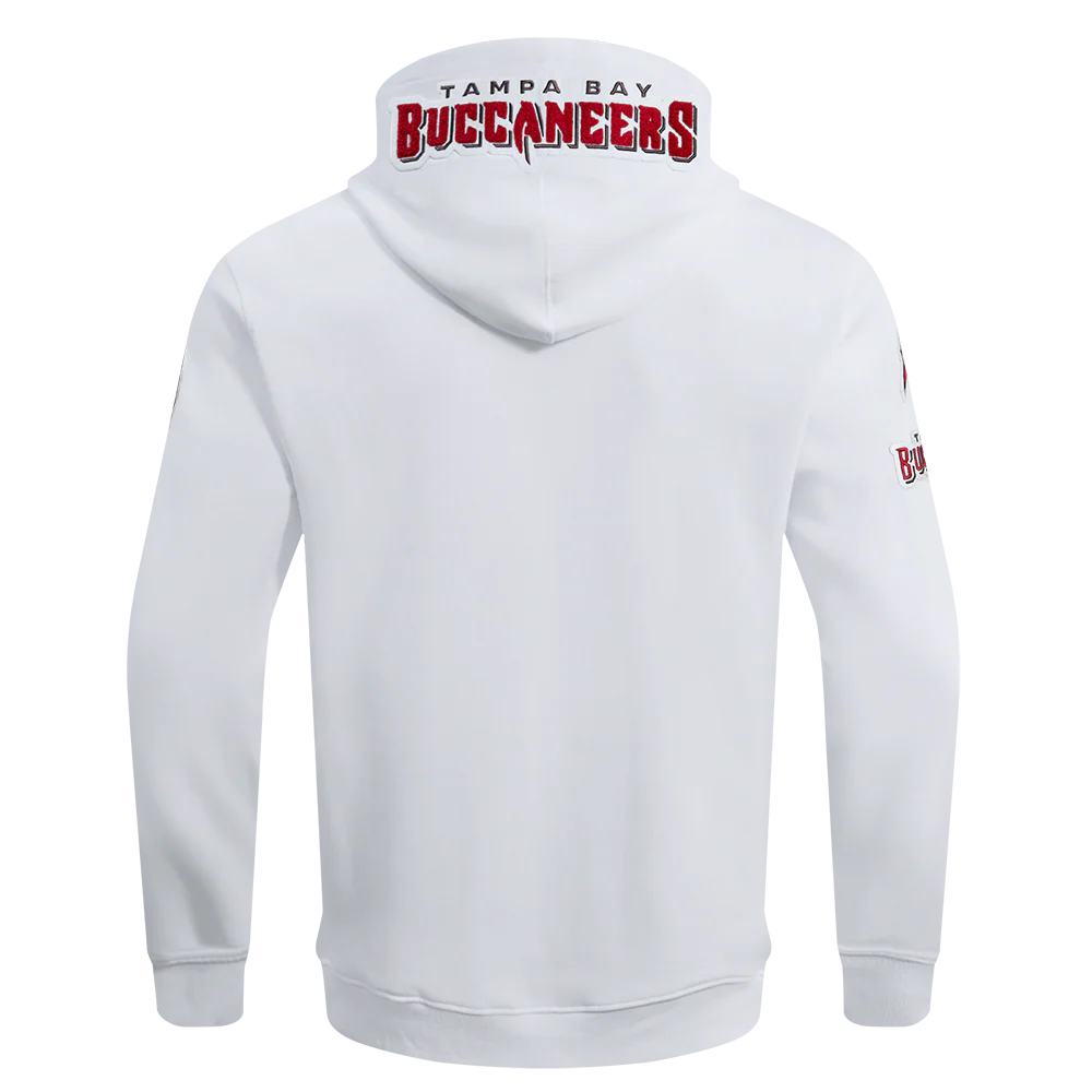 NFL TAMPA BAY BUCCANEERS CLASSIC CHENILLE DOUBLE KNIT PULLOVER HOODIE (WHITE) - Image 4