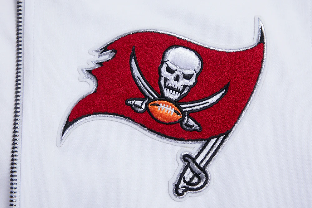 NFL TAMPA BAY BUCCANEERS CLASSIC CHENILLE ZIP HOODIE (WHITE) - Image 7