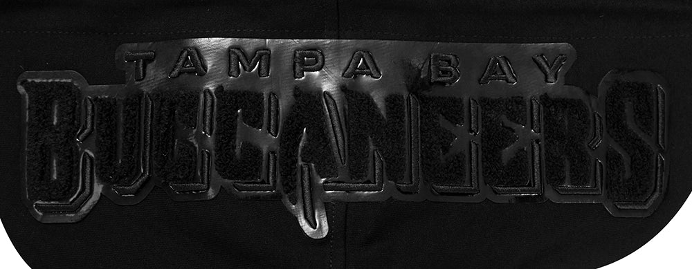 NFL TAMPA BAY BUCCANEERS TRIPLE BLACK LOGO MEN'S ZIPPER HOODIE (TRIPLE BLACK) - Image 5