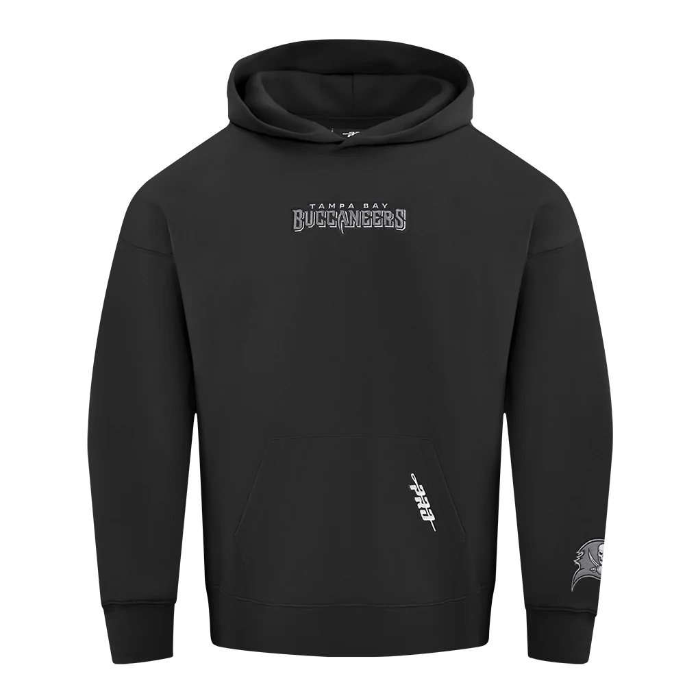 NFL TAMPA BAY BUCCANEERS WINGSPAN MEN'S DROP SHOULDER FLC PO HOODIE (BLACK) - Image 3