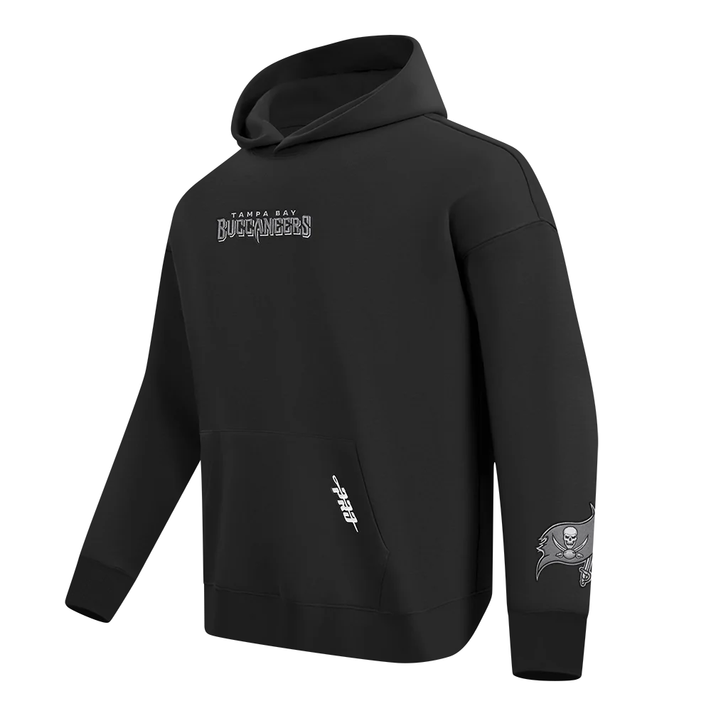 NFL TAMPA BAY BUCCANEERS WINGSPAN MEN'S DROP SHOULDER FLC PO HOODIE (BLACK) - Image 4