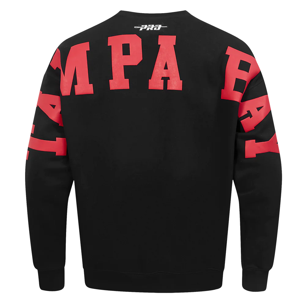 NFL TAMPA BAY BUCCANEERS WINGSPAN MEN'S DROP SHOULDER FLC CREWNECK (BLACK) - Image 5