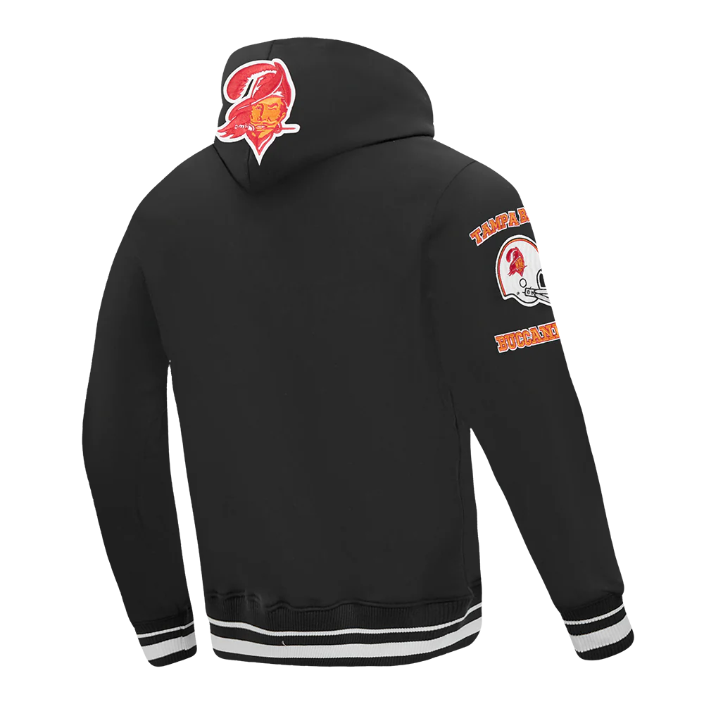 NFL TAMPA BAY BUCCANEERS RETRO CLASSIC MEN'S PULLOVER HOODIE (BLACK) - Image 4