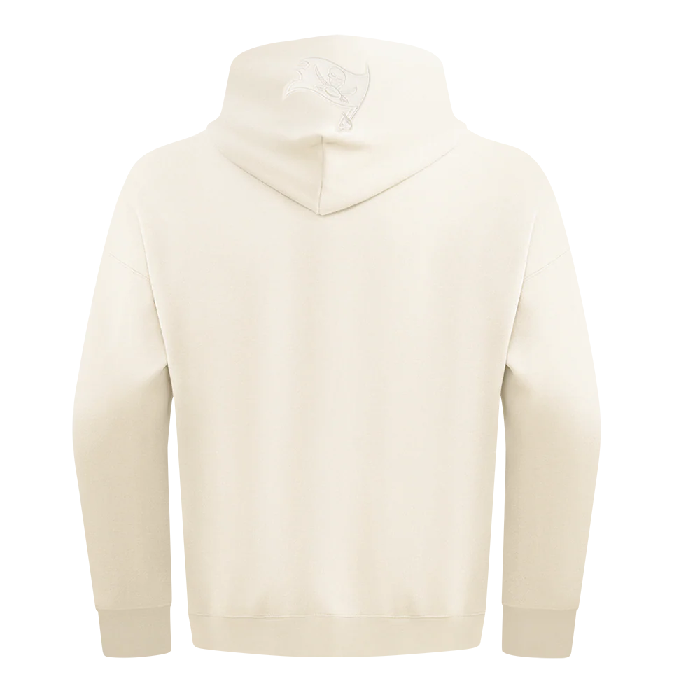 NFL TAMPA BAY BUCCANEERS NEUTRAL MEN'S DROP SHOULDER FLEECE PULLOVER HOODIE (EGGSHELL) - Image 3