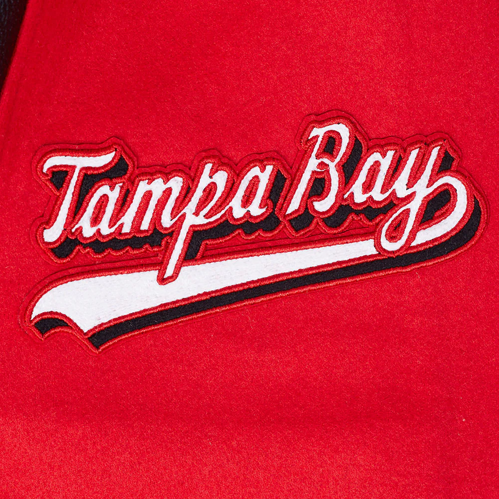 NFL TAMPA BAY BUCCANEERS SCRIPT TAIL MEN'S RIB WOOL VARSITY (RED/BLACK) - Image 13