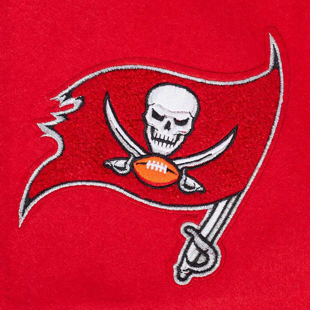 NFL TAMPA BAY BUCCANEERS SCRIPT TAIL MEN'S RIB WOOL VARSITY (RED/BLACK) - Image 14