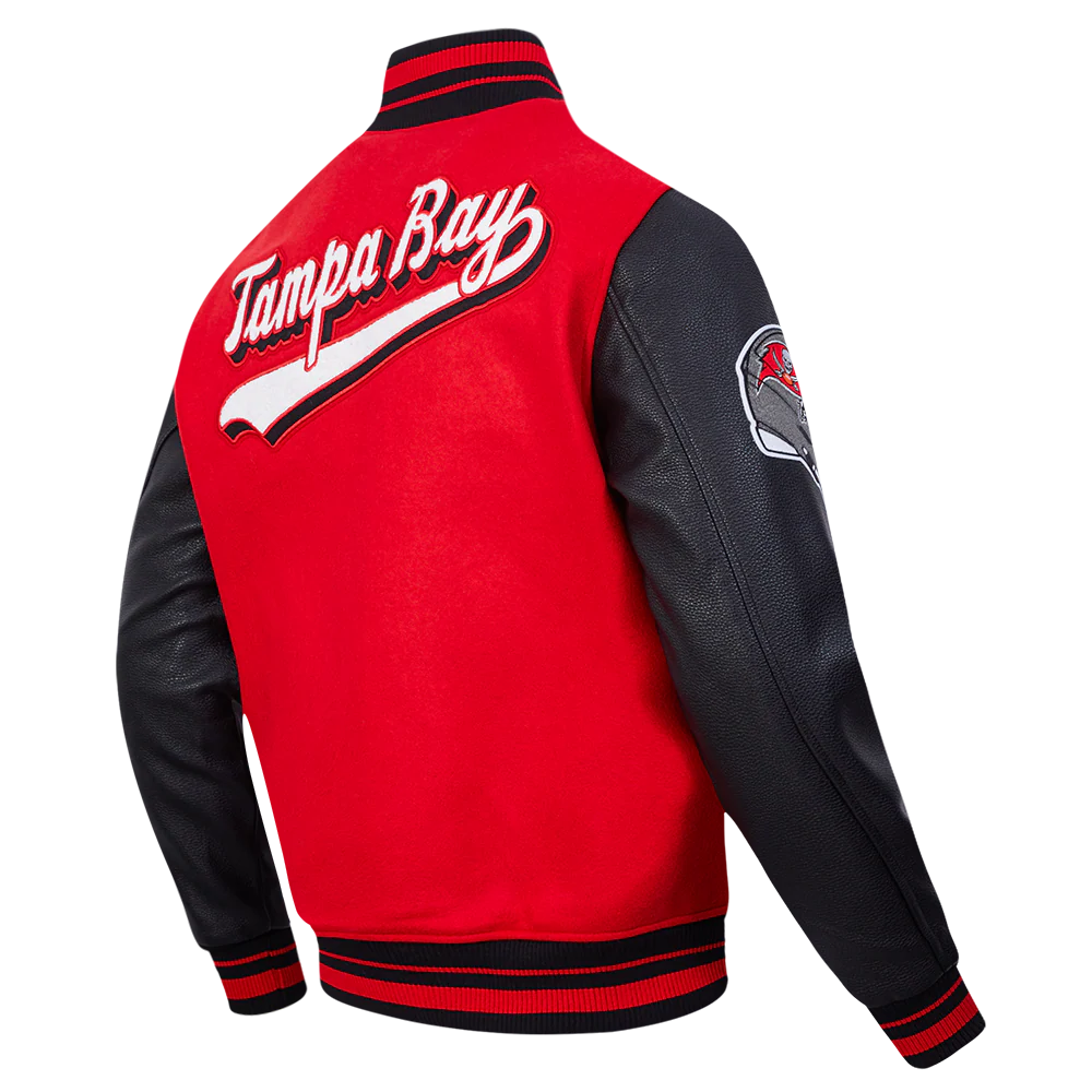 NFL TAMPA BAY BUCCANEERS SCRIPT TAIL MEN'S RIB WOOL VARSITY (RED/BLACK) - Image 4