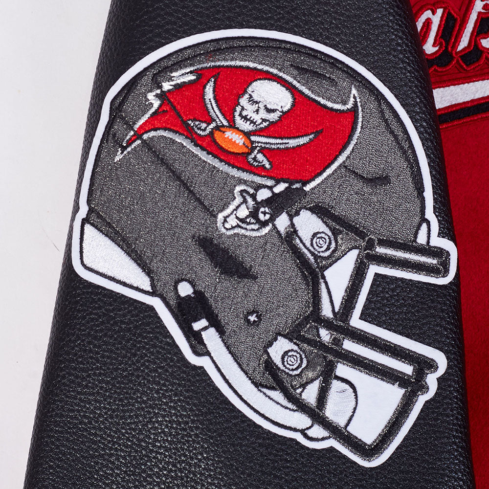 NFL TAMPA BAY BUCCANEERS SCRIPT TAIL MEN'S RIB WOOL VARSITY (RED/BLACK) - Image 8