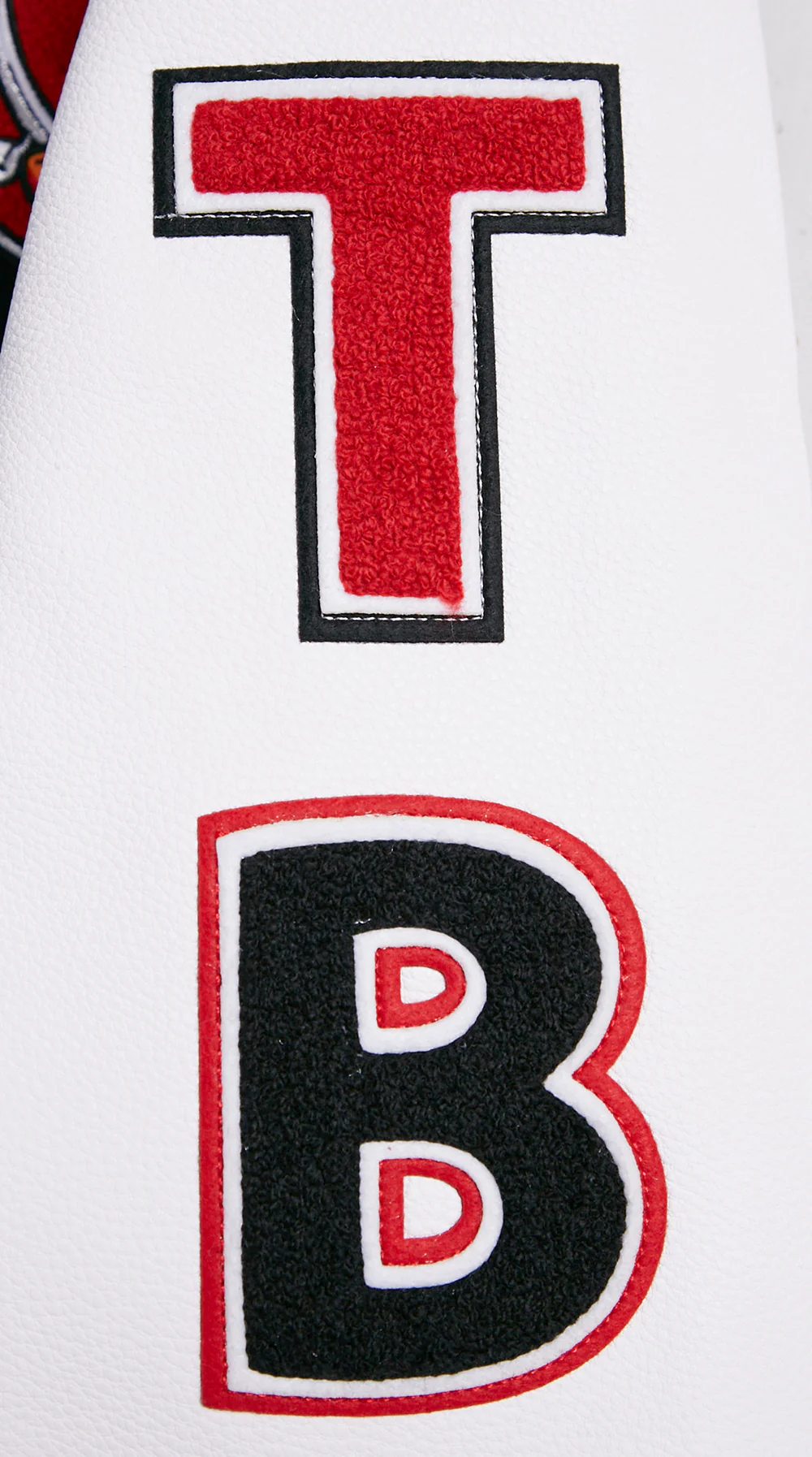 NFL TAMPA BAY BUCCANEERS CLASSIC MEN'S WOOL VARSITY JACKET (BLACK/WHITE) - Image 7
