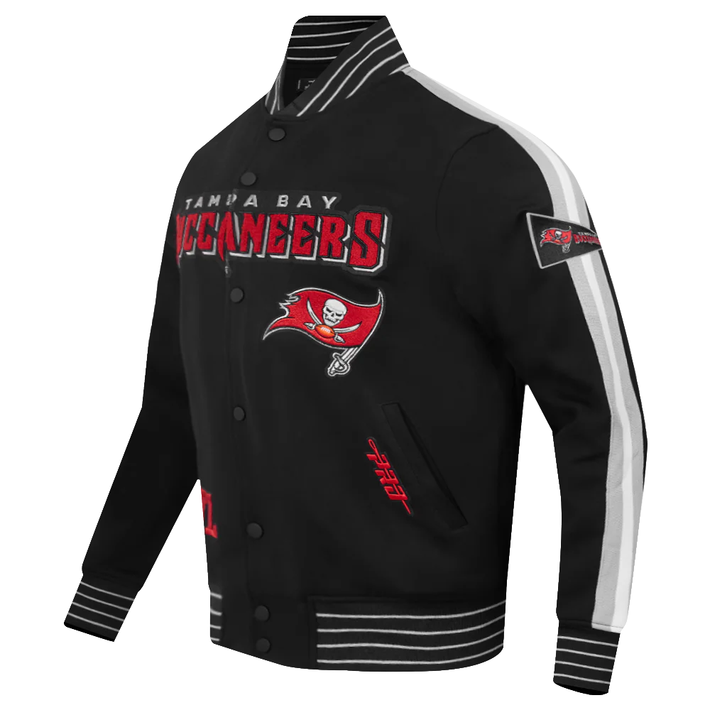 NFL TAMPA BAY BUCCANEERS PRO GAME DAY MEN'S DBL KNIT JACKET (BLACK/SILVER/WHITE) - Image 12