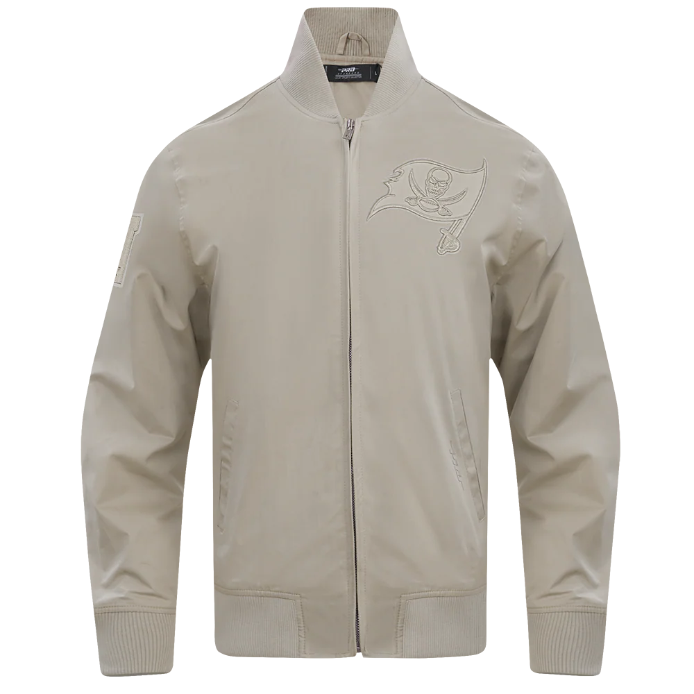NFL TAMPA BAY BUCCANEERS NEUTRAL MEN'S TWILL JACKET (TAUPE)