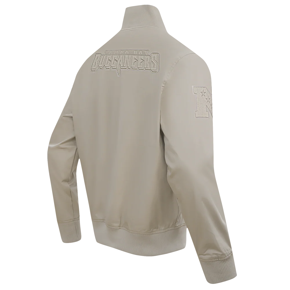 NFL TAMPA BAY BUCCANEERS NEUTRAL MEN'S TWILL JACKET (TAUPE) - Image 4