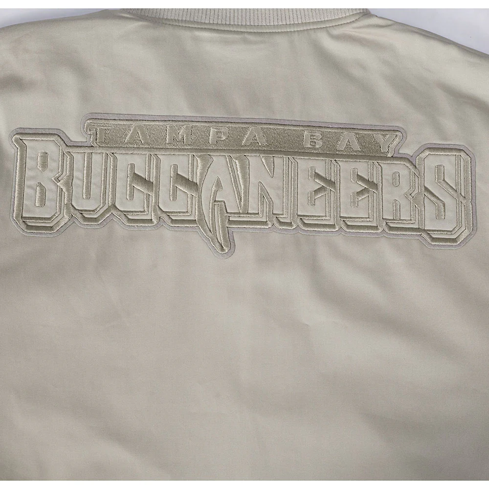 NFL TAMPA BAY BUCCANEERS NEUTRAL MEN'S TWILL JACKET (TAUPE) - Image 7