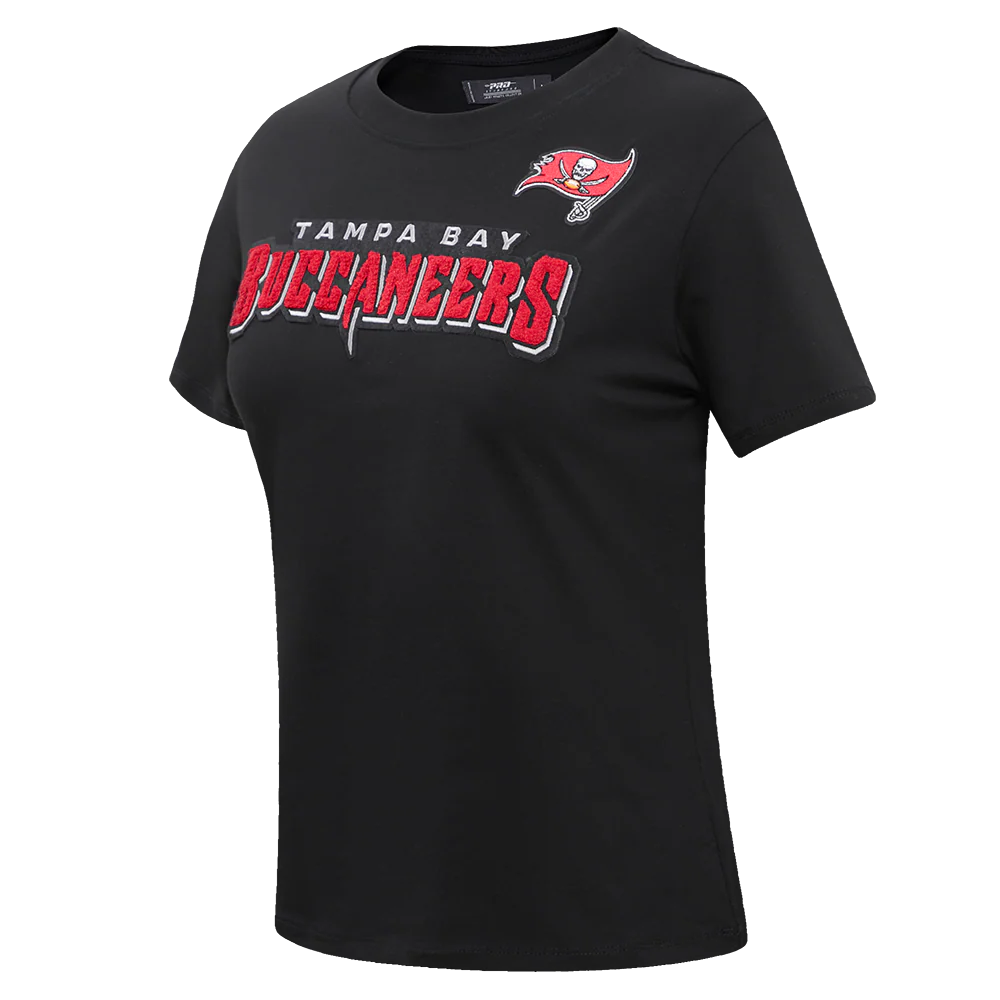 NFL TAMPA BAY BUCCANEERS CLASSIC SHORT SLEEVE WOMEN'S SLIM FIT TEE (BLACK) - Image 2