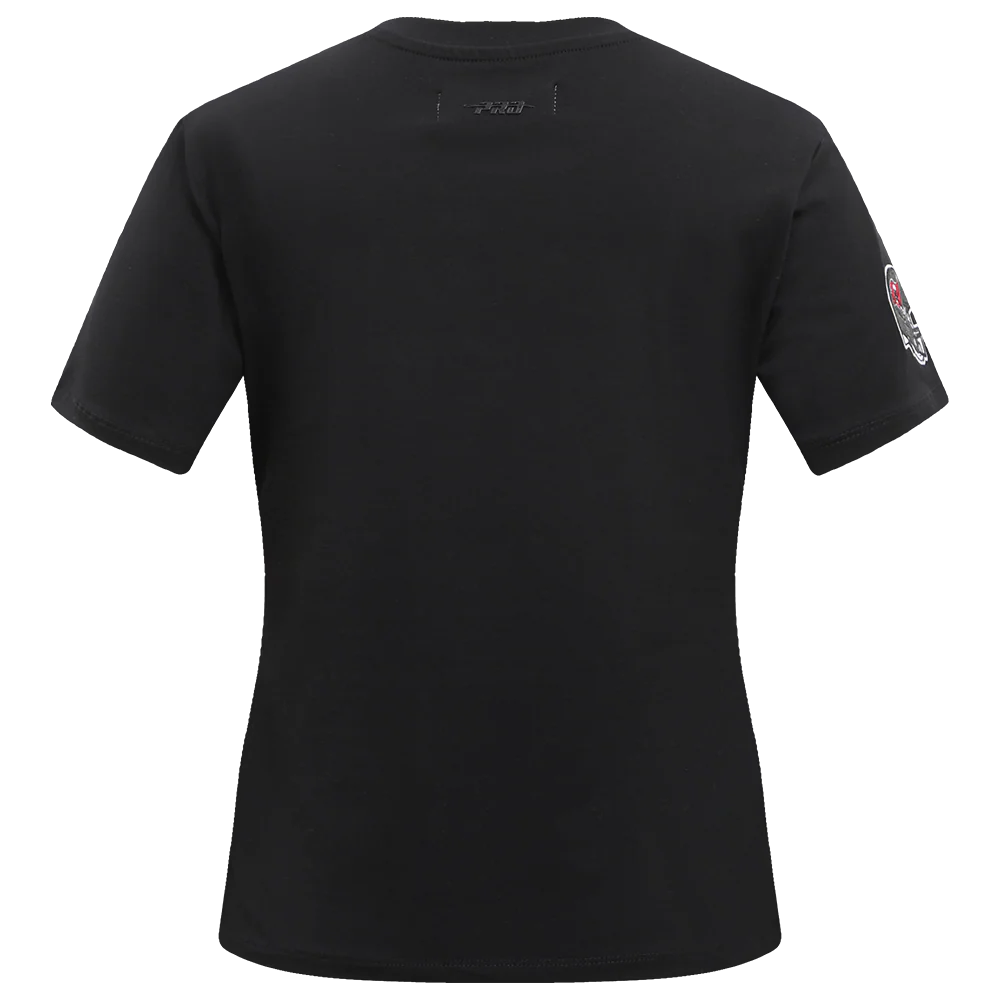 NFL TAMPA BAY BUCCANEERS CLASSIC SHORT SLEEVE WOMEN'S SLIM FIT TEE (BLACK) - Image 4