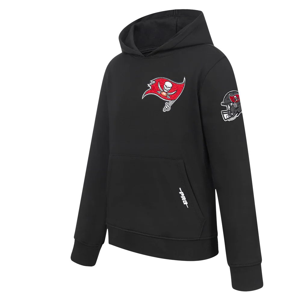 NFL TAMPA BAY BUCCANEERS CLASSIC BIG BOYS FLEECE PULLOVER HOODIE (BLACK) - Image 2