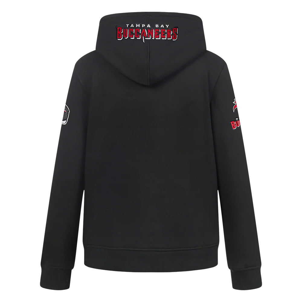 NFL TAMPA BAY BUCCANEERS CLASSIC BIG BOYS FLEECE PULLOVER HOODIE (BLACK) - Image 3