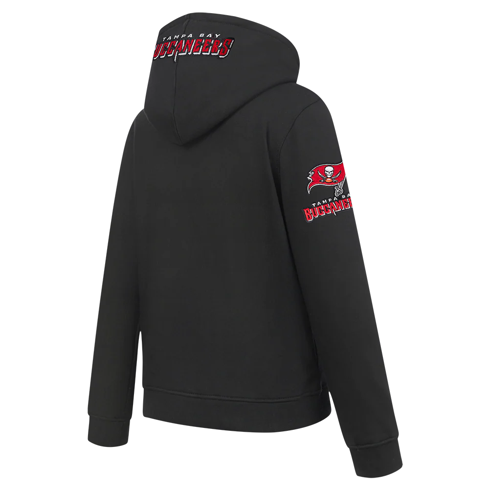 NFL TAMPA BAY BUCCANEERS CLASSIC BIG BOYS FLEECE PULLOVER HOODIE (BLACK) - Image 4