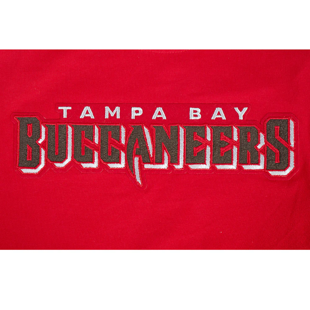 NFL TAMPA BAY BUCCANEERS CLASSIC CHENILLE BIG BOY'S FLEECE PO HOODIE (RED) - Image 6