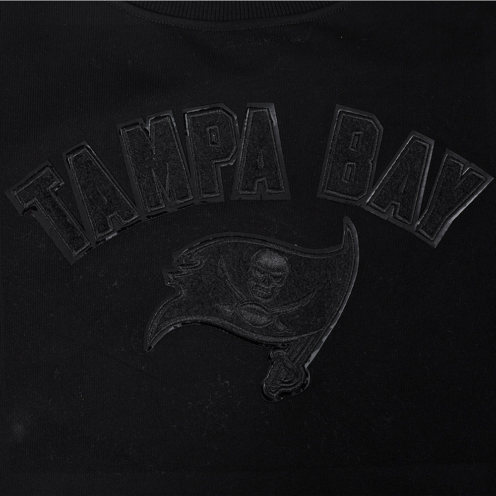 NFL TAMPA BAY BUCCANEERS TRIPLE BLACK WOMEN'S FLC CREWNECK (TRIPLE BLACK WOMEN'S) - Image 5