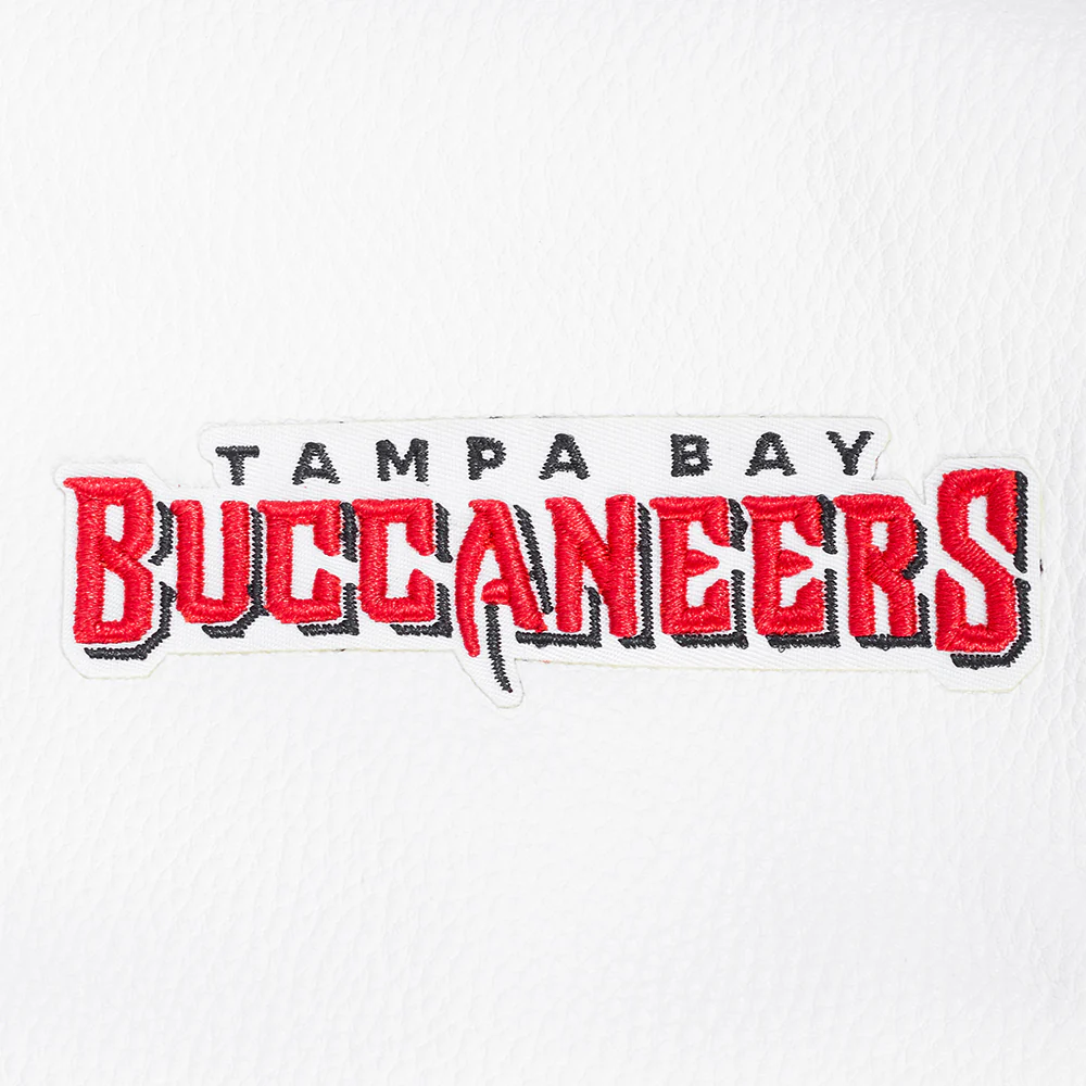 NFL TAMPA BAY BUCCANEERS CLASSIC WOMEN'S WOOL VARSITY JACKET (BLACK/WHITE) - Image 7