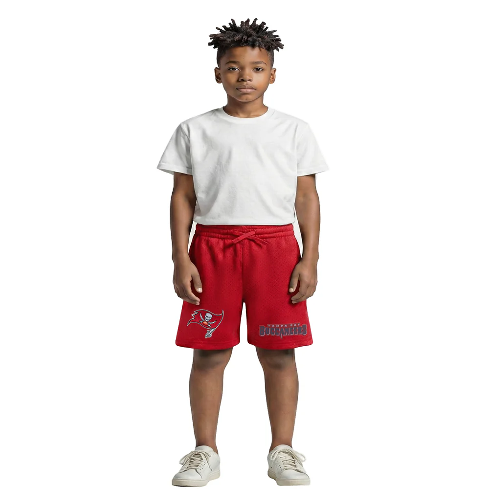 NFL TAMPA BAY BUCCANEERS CLASSIC LITTLE BOY'S MESH SHORT (RED) - Image 3