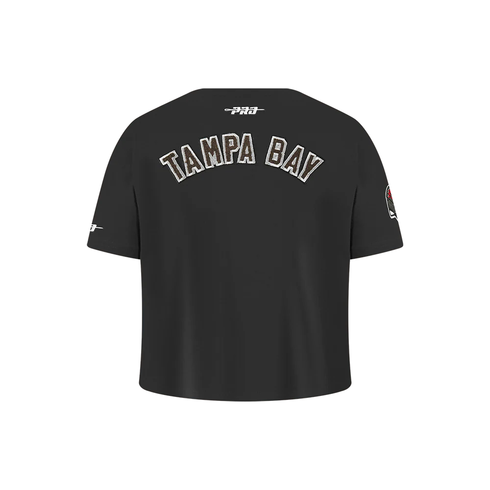 NFL TAMPA BAY BUCCANEERS CLASSIC LITTLE GIRLS SHORT SLEEVE BOXY TEE (BLACK) - Image 3