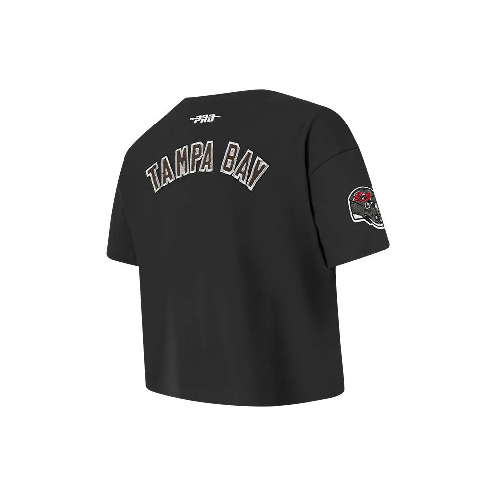 NFL TAMPA BAY BUCCANEERS CLASSIC LITTLE GIRLS SHORT SLEEVE BOXY TEE (BLACK) - Image 4