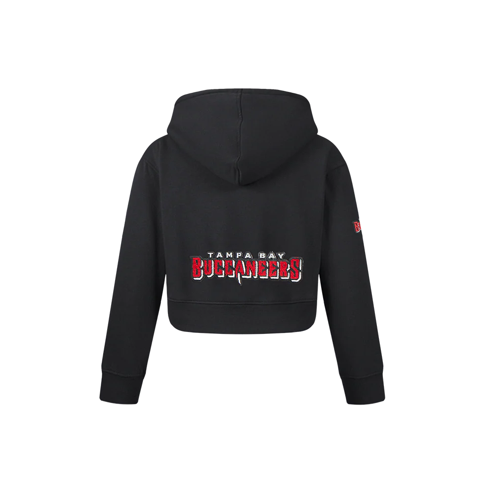 NFL TAMPA BAY BUCCANEERS CLASSIC LITTLE GIRLS  FLEECE FULL ZIP HOODIE (BLACK) - Image 3