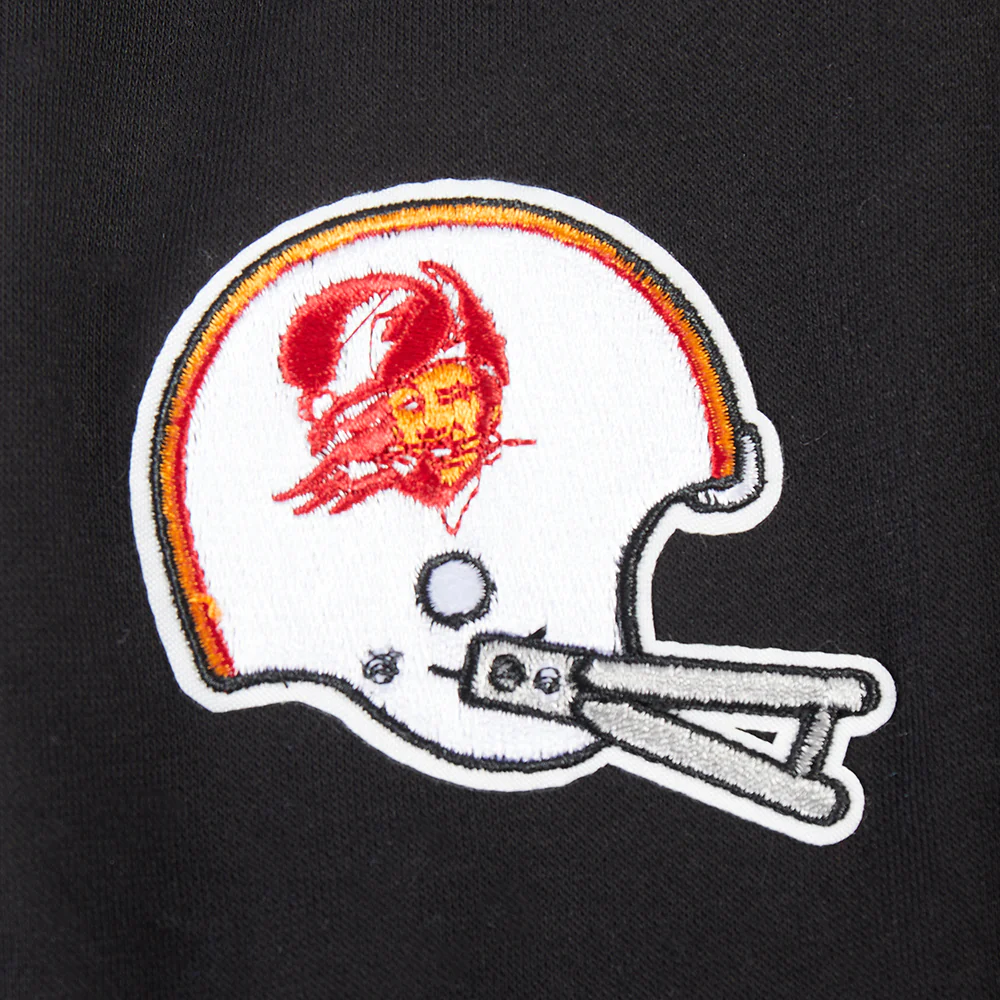 NFL TAMPA BAY BUCCANEERS RETRO CLASSIC LITTLE GIRLS  RIB FLEECE CREWNECK (BLACK) - Image 5