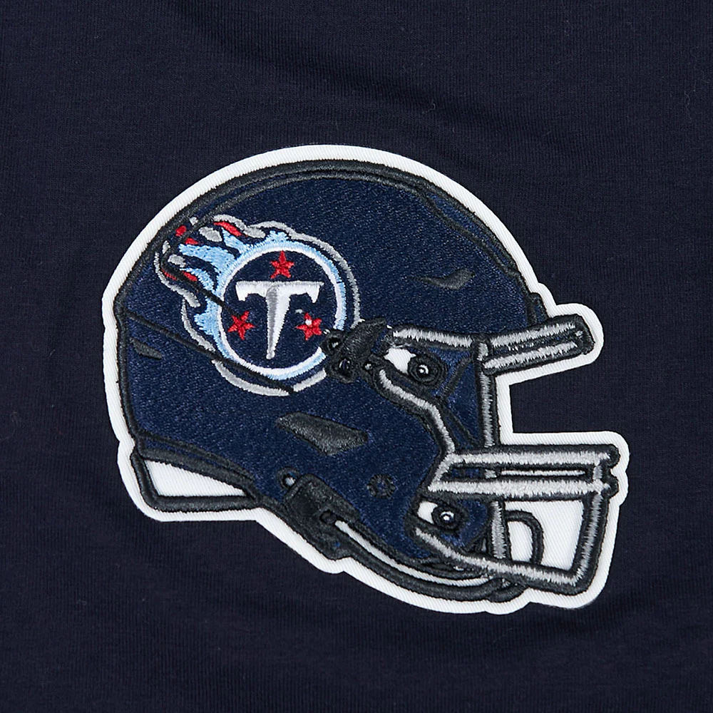 NFL TENNESSEE TITANS CLASSIC MESH STRIPED MEN'S TEE (MIDNIGHT NAVY/RED) - Image 5