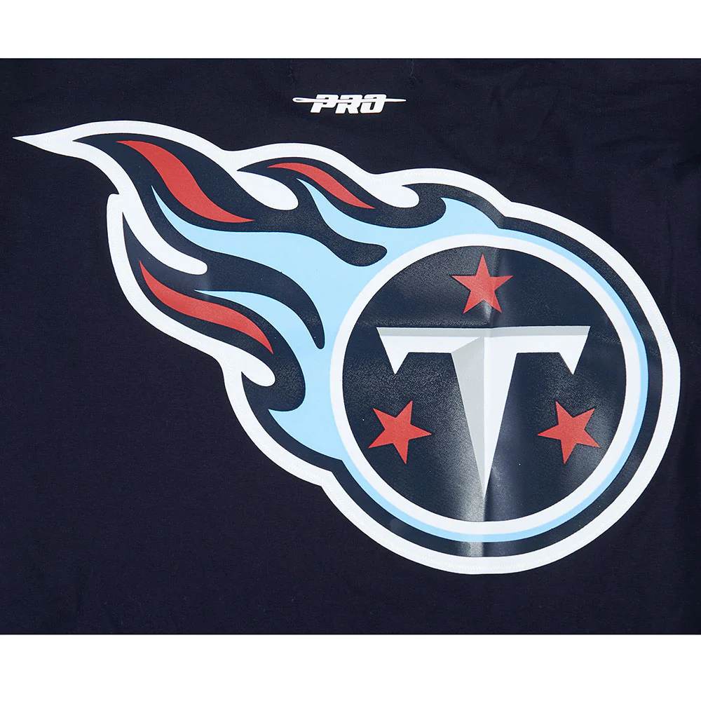 NFL TENNESSEE TITANS CLASSIC MESH STRIPED MEN'S TEE (MIDNIGHT NAVY/RED) - Image 7