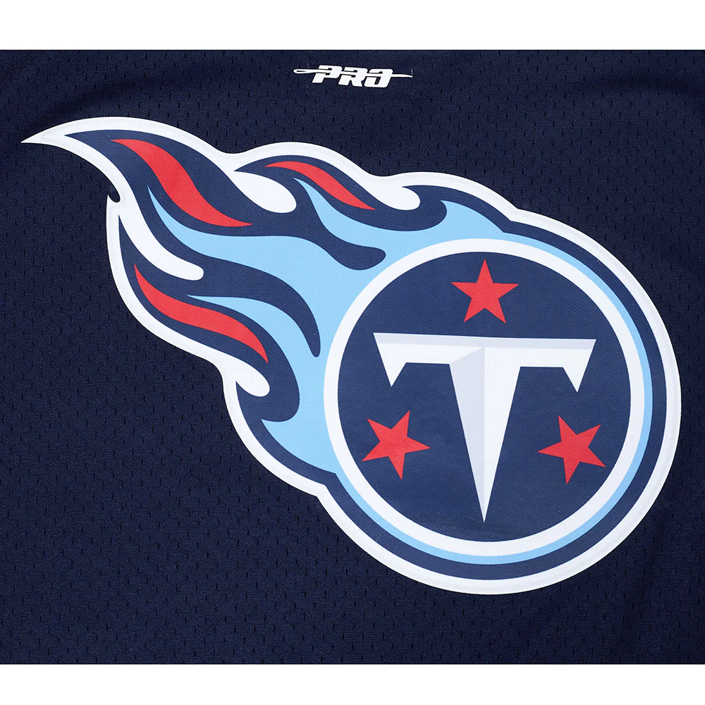 NFL TENNESSEE TITANS SCRIPT TAIL MEN'S MESH BUTTON DOWN SHIRT (MIDNIGHT NAVY) - Image 8