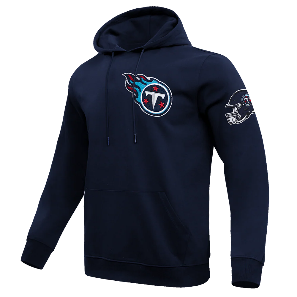 NFL TENNESSEE TITANS CLASSIC MEN'S CHENILLE DK PO HOODIE (MIDNIGHT NAVY) - Image 2