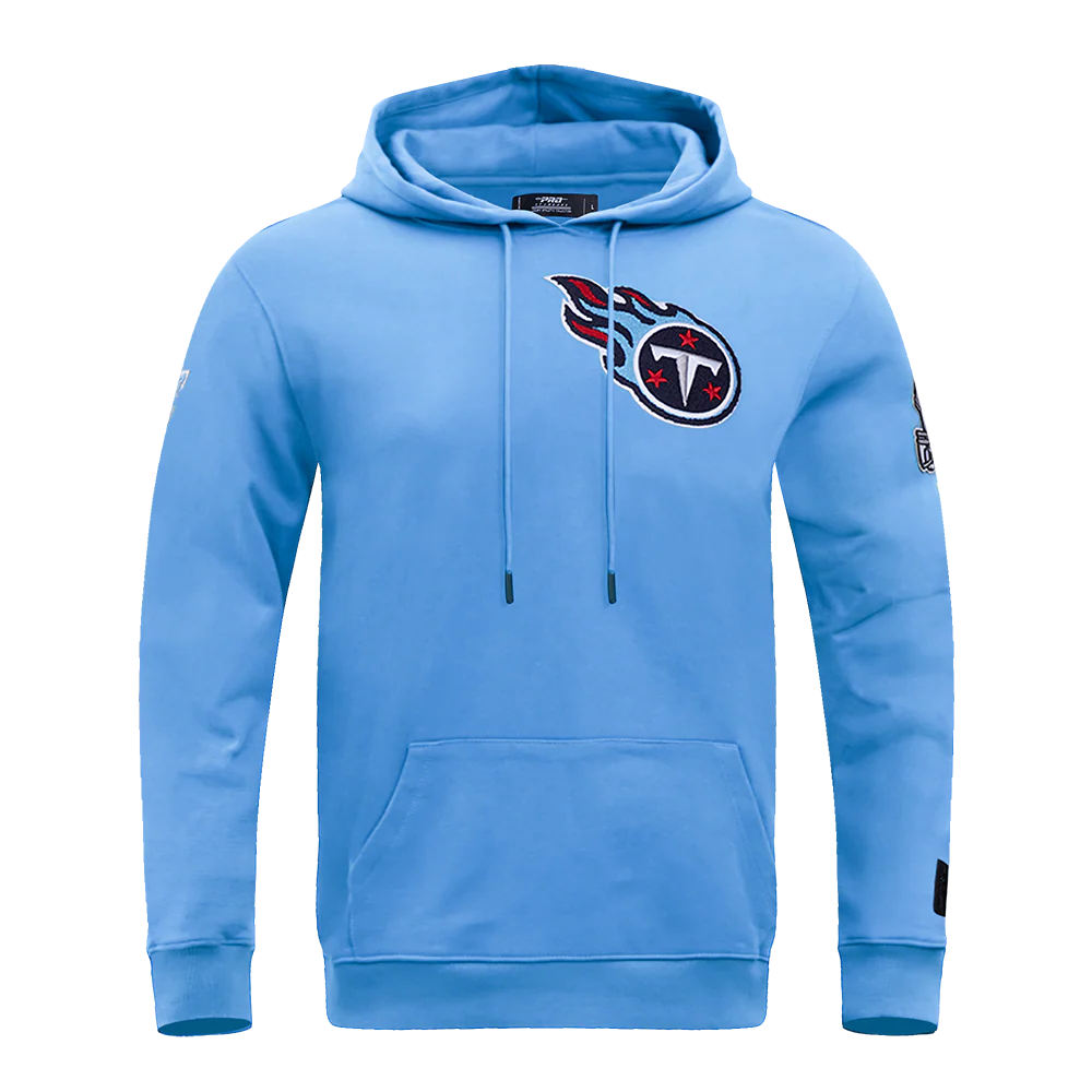 NFL TENNESSEE TITANS CLASSIC CHENILLE DOUBLE KNIT PULLOVER HOODIE (UNIVERSITY BLUE)
