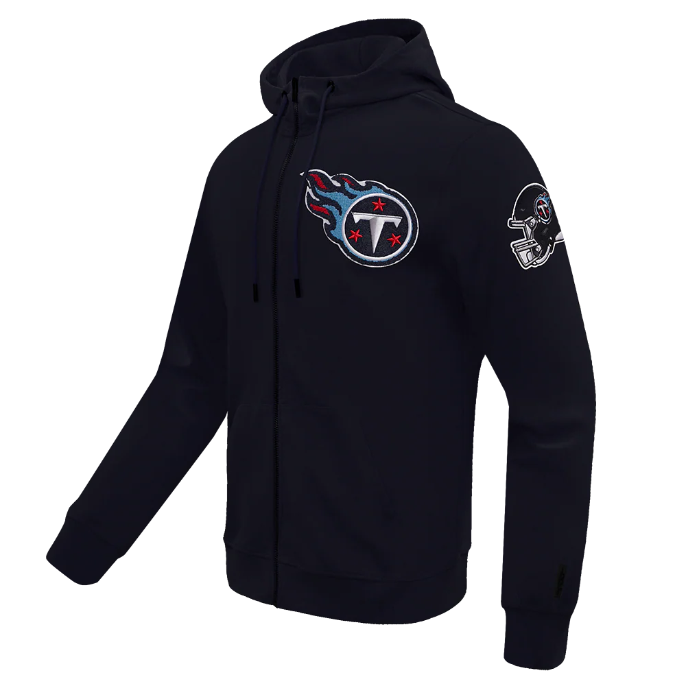 NFL TENNESSEE TITANS CLASSIC CHENILLE ZIP PO HOODIE (MIDNIGHT NAVY) - Image 2