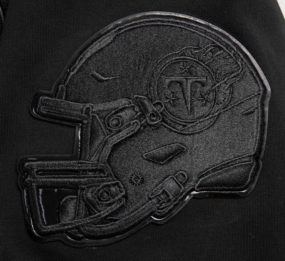 NFL TENNESSEE TITANS TRIPLE BLACK MEN'S DK FZ HOODIE (TRIPLE BLACK) - Image 8