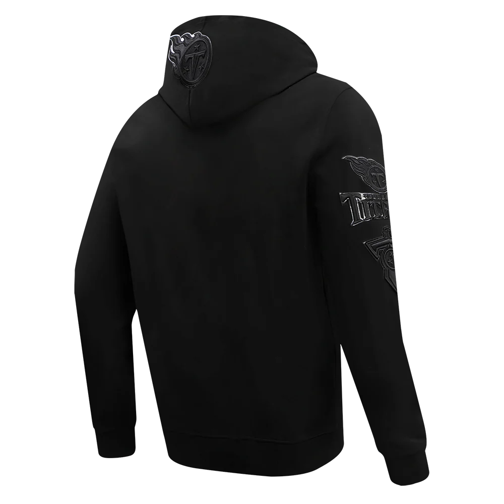 NFL TENNESSEE TITANS TRIPLE BLACK MEN'S DK PO HOODIE (TRIPLE BLACK MEN'S) - Image 3