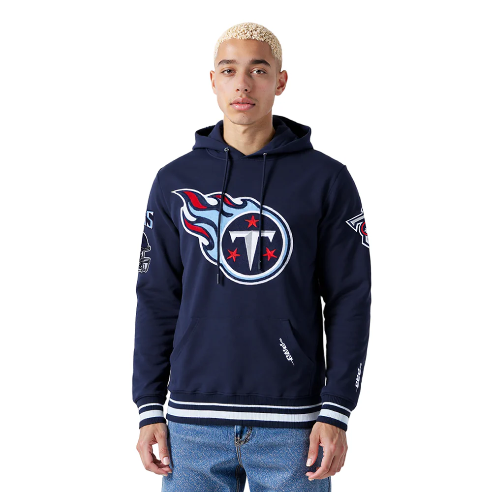 NFL TENNESSEE TITANS MASHUP MEN'S RIB PO HOODIE (MIDNIGHT NAVY) - Image 8
