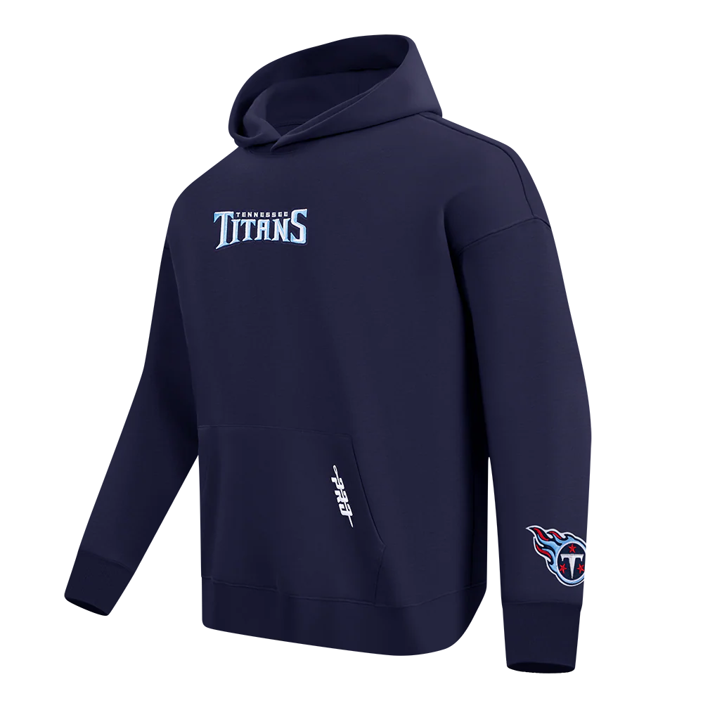 NFL TENNESSEE TITANS WINGSPAN MEN'S DROP SHOULDER FLC PO HOODIE (MIDNIGHT NAVY) - Image 4