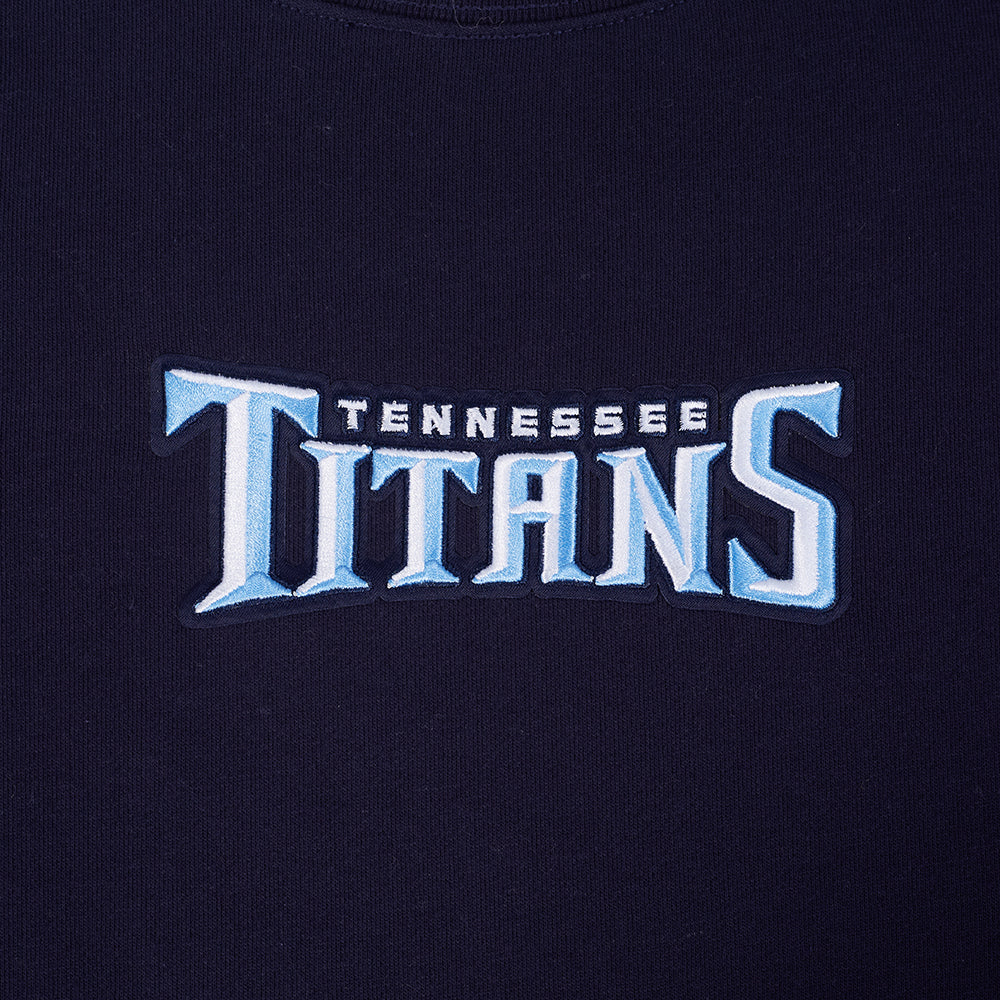 NFL TENNESSEE TITANS WINGSPAN MEN'S DROP SHOULDER FLC CREWNECK (MIDNIGHT NAVY) - Image 8