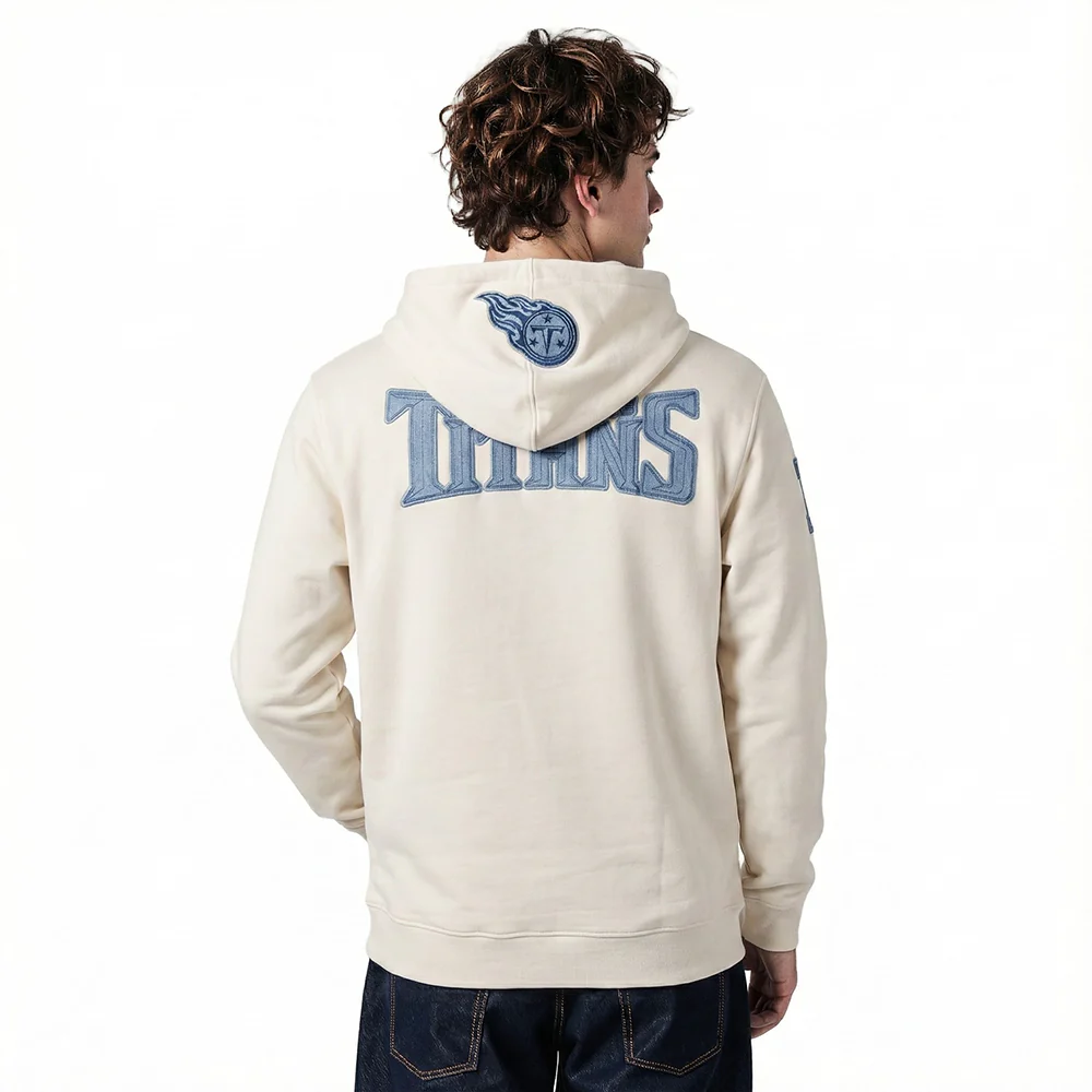 NFL TENNESSEE TITANS VARSITY BLUES MEN'S FLC PO HOODIE (LINEN) - Image 2