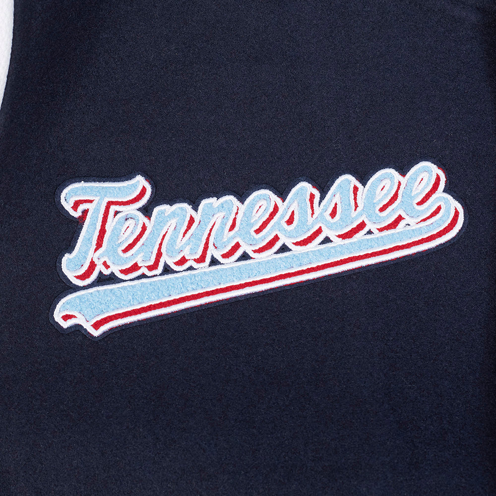 NFL TENNESSEE TITANS SCRIPT TAIL MEN'S RIB WOOL VARSITY (MIDNIGHT NAVY/WHITE) - Image 8
