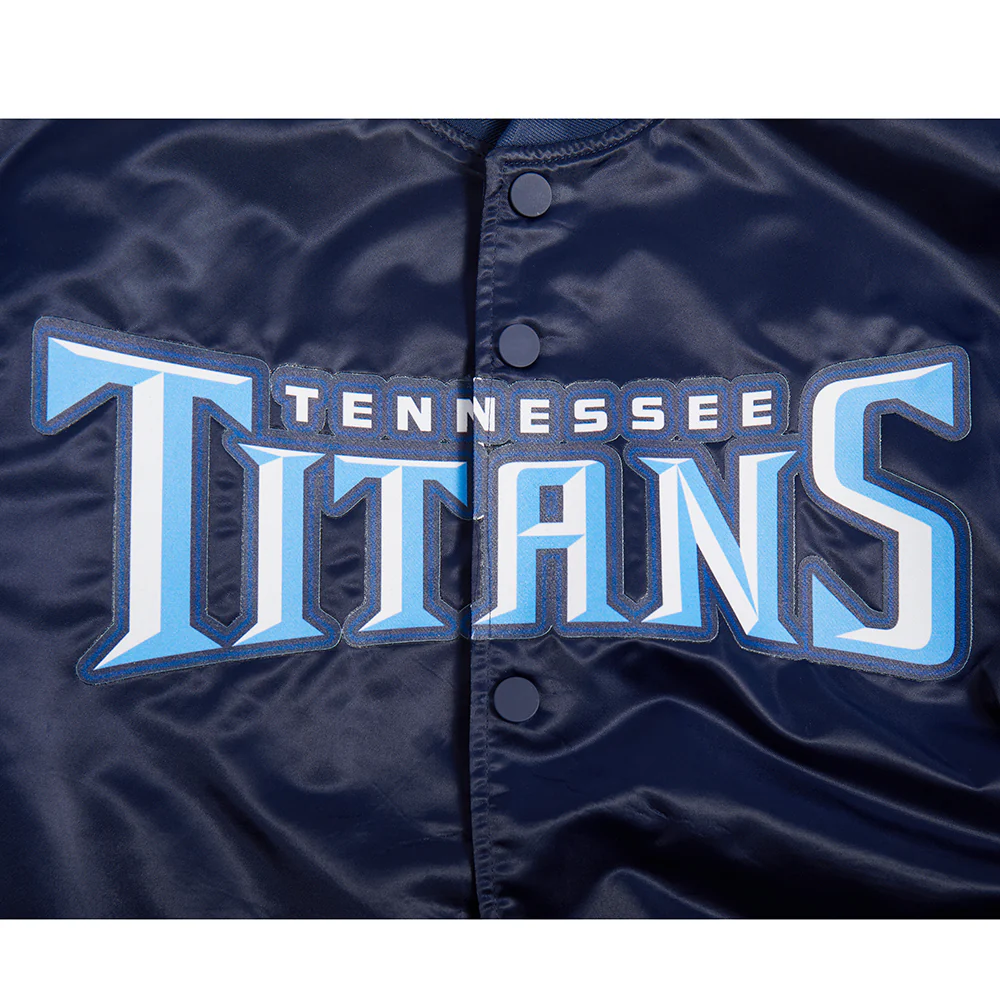 NFL TENNESSEE TITANS BIG LOGO MEN'S SATIN JACKET (MIDNIGHT NAVY) - Image 5