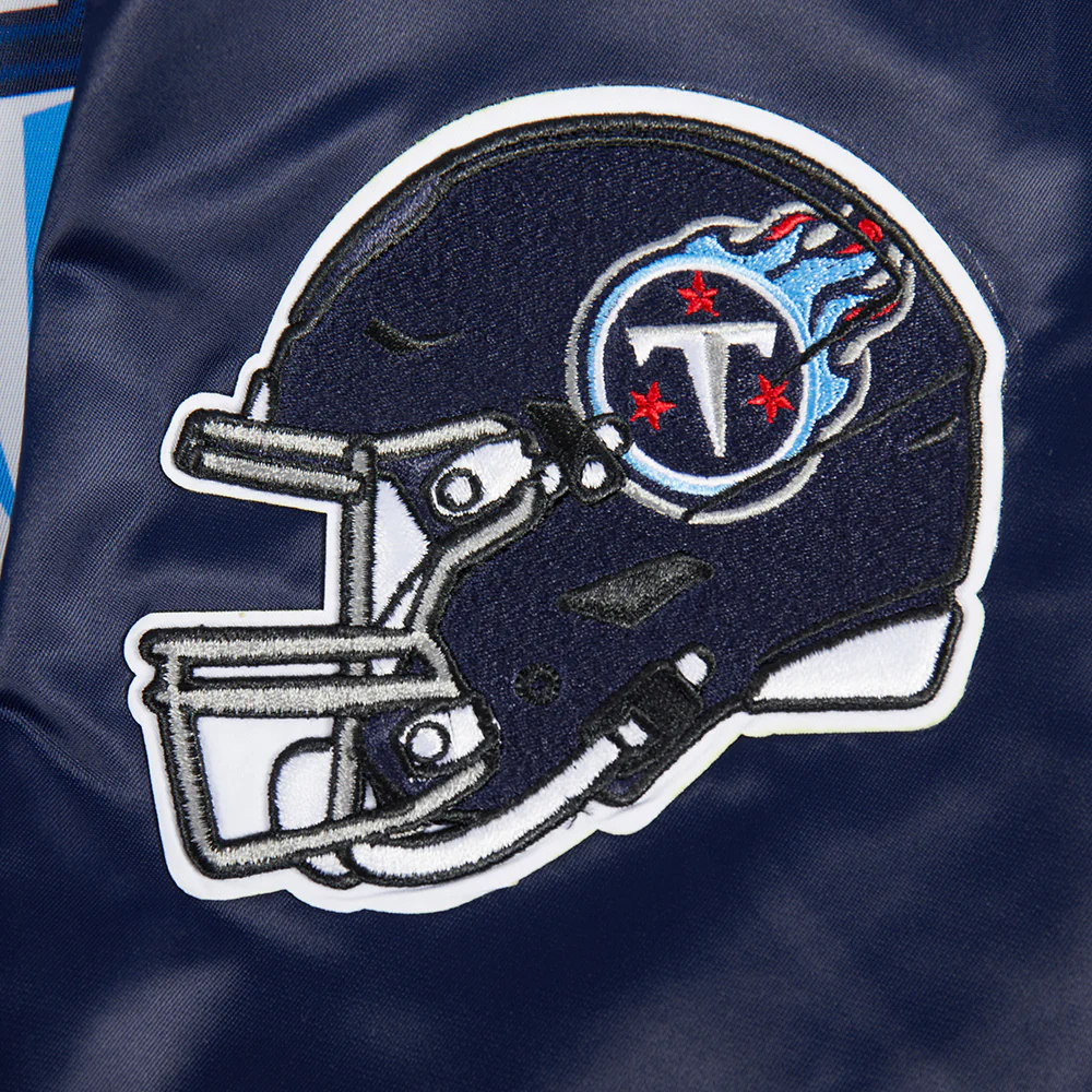 NFL TENNESSEE TITANS BIG LOGO MEN'S SATIN JACKET (MIDNIGHT NAVY) - Image 6