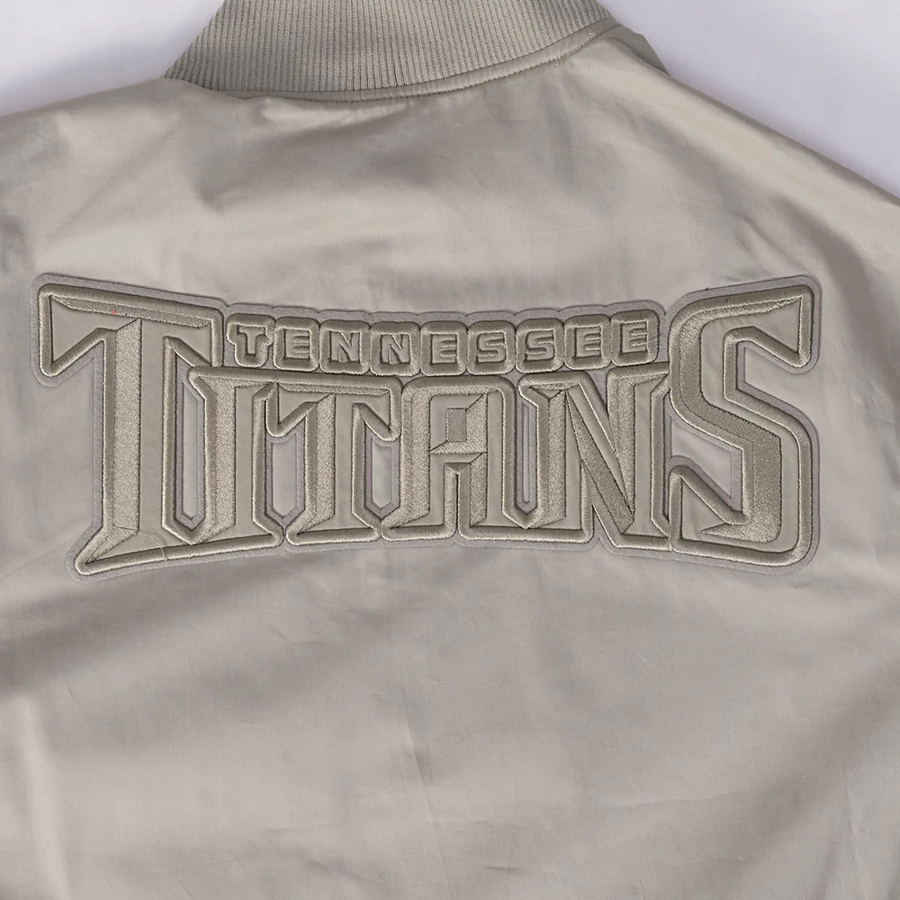 NFL TENNESSEE TITANS NEUTRAL MEN'S TWILL JACKET (TAUPE) - Image 5