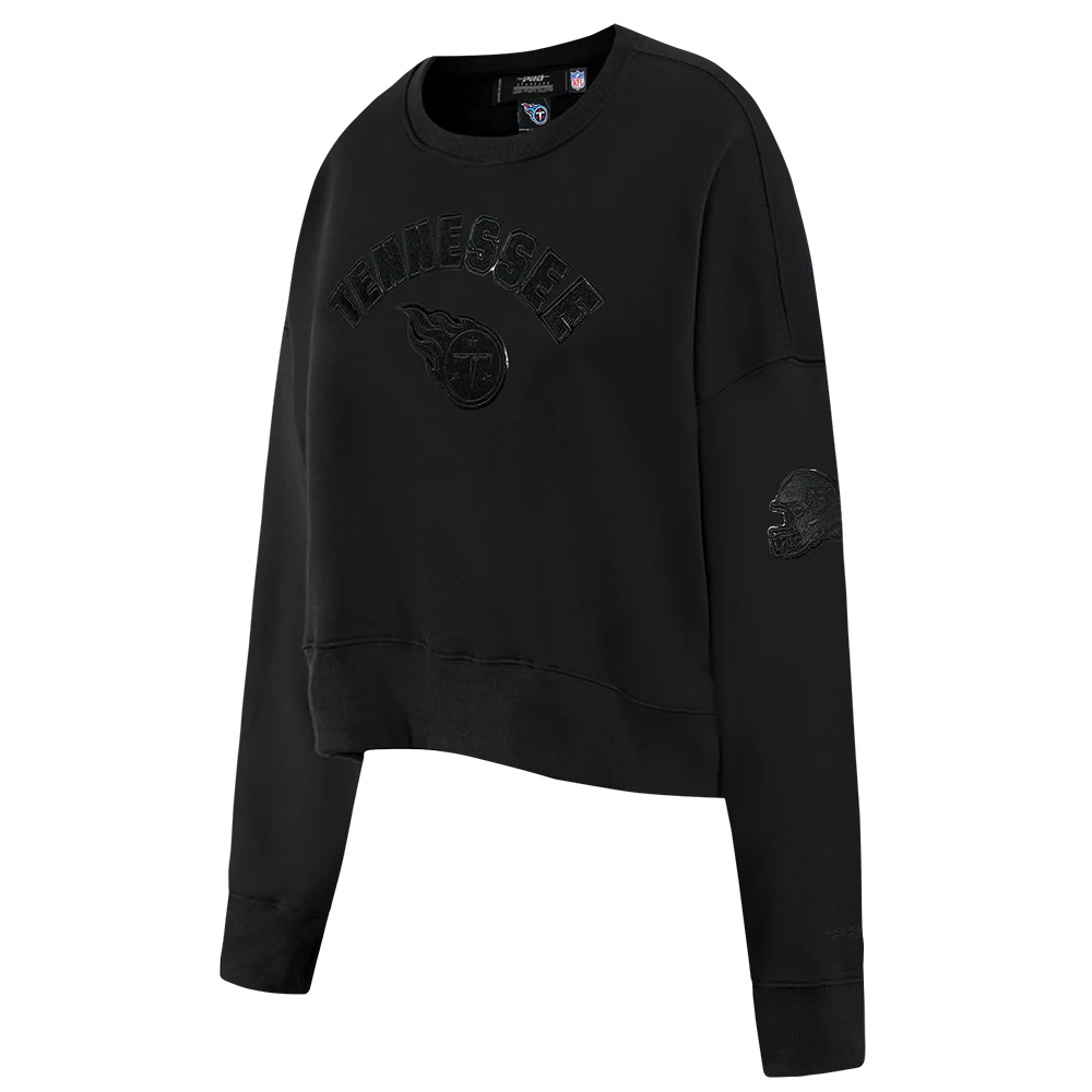 NFL TENNESSEE TITANS TRIPLE BLACK WOMEN'S FLC CREWNECK (TRIPLE BLACK WOMEN'S) - Image 9