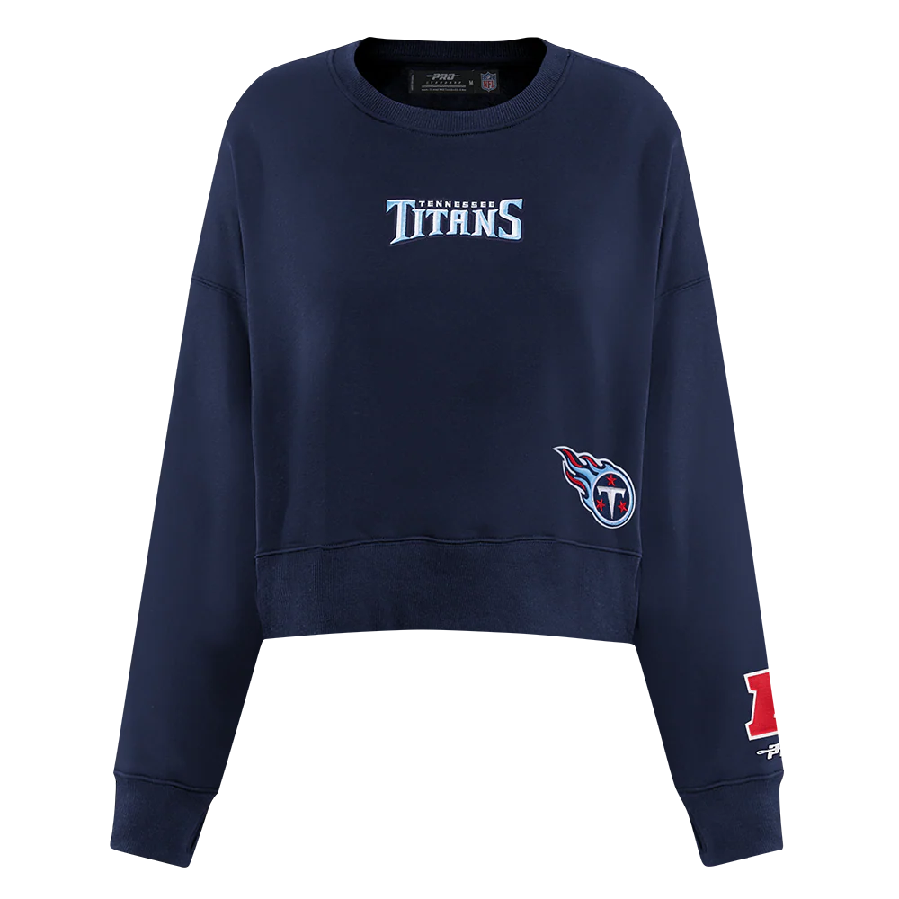 NFL TENNESSEE TITANS WINGSPAN WOMEN'S FLC CREWNECK (MIDNIGHT NAVY) - Image 3
