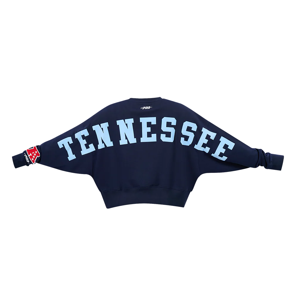 NFL TENNESSEE TITANS WINGSPAN WOMEN'S FLC CREWNECK (MIDNIGHT NAVY) - Image 7
