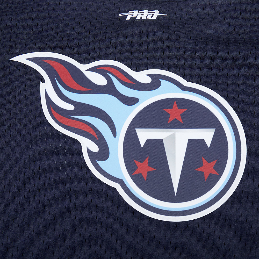 NFL TENNESSEE TITANS CLASSIC LITTLE BOY'S MESH BUTTON DOWN SHIRT (MIDNIGHT NAVY) - Image 8